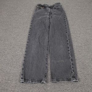 Levis Jeans Womens 26 Gray Ribcage Straight Ankle High Rise Button Fly Denim